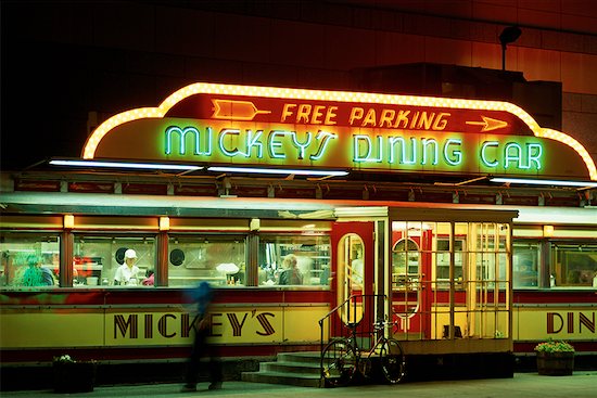 Diner with Neon Sign at Night St. Paul, Minnesota, USA Stock Photo - Premium Rights-Managed, Artist: Gail Mooney, Image code: 700-00073743