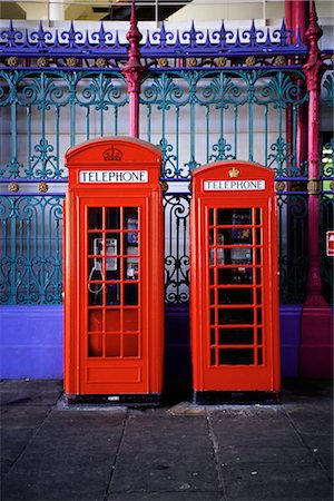 english phone box - Telephone Booths London, England Stock Photo - Rights-Managed, Code: 700-00084535