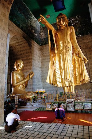 Interior of Shweyattaw Pagoda Mandalay, Myanmar Stock Photo - Rights-Managed, Code: 700-00084679