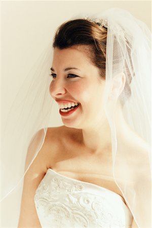 Portrait of Bride Laughing Fotografie stock - Rights-Managed, Codice: 700-00084954