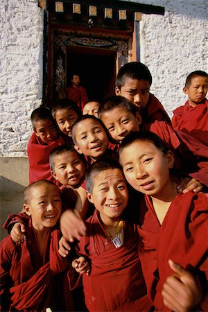 Portrait of Young Monks at Simtokha Dzong Simtokha, Bhutan Stock Photo - Rights-Managed, Code: 700-00085148