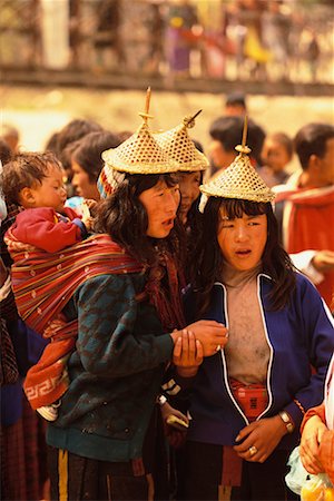People in Costume at Punakha Dromche Festival Bhutan Stock Photo - Rights-Managed, Code: 700-00085184