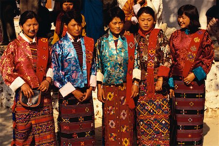 Group of Women at Punakha Dromche Festival Bhutan Stock Photo - Rights-Managed, Code: 700-00085185