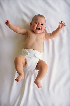 Overhead View of Baby Lying on Bed Stock Photo - Rights-Managed, Code: 700-00085380