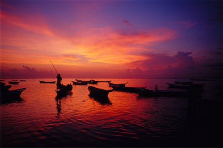 simsearch:700-00153596,k - Silhouette of Boats in Water at Sunset Bali, Indonesia Stock Photo - Rights-Managed, Code: 700-00085780