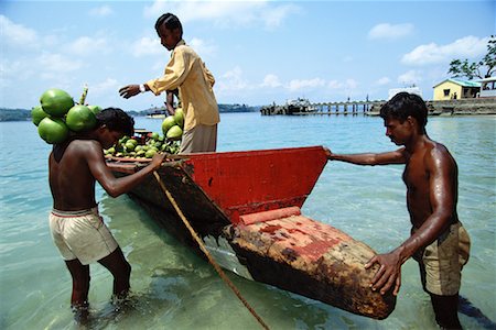 simsearch:700-00520939,k - Männer laden Kokosnüsse auf Boot-Port Blair, Andamanen der Ross-Insel, Indien Stockbilder - Lizenzpflichtiges, Bildnummer: 700-00085919