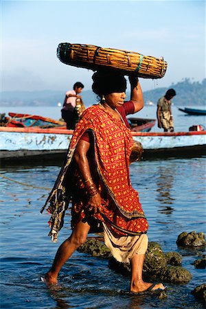 simsearch:700-00085984,k - Woman Carrying Basket on Head For Market, Port Blair Andaman Islands, India Stock Photo - Rights-Managed, Code: 700-00085922
