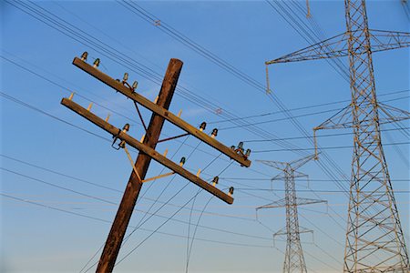 Transmission Towers, Telephone Pole and Sky Near Toronto, Ontario, Canada Stock Photo - Rights-Managed, Code: 700-00086237