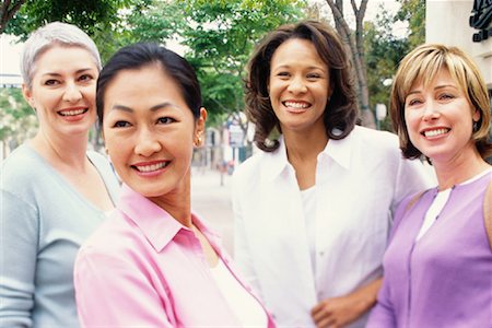 simsearch:700-00086329,k - Group Portrait of Four Women Outdoors Stock Photo - Rights-Managed, Code: 700-00086315