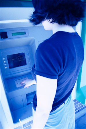 Woman Using Bank Machine Stock Photo - Rights-Managed, Code: 700-00086363