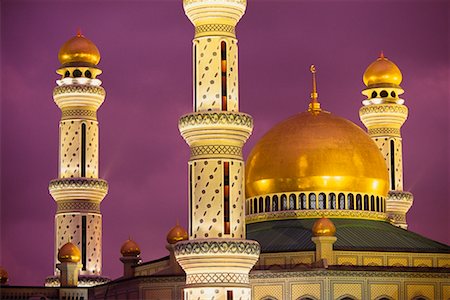 Waqaf Mosque at Dusk Brunei Darussalam Foto de stock - Con derechos protegidos, Código: 700-00086959