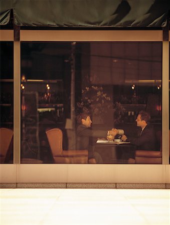 shaking hands cafe - Businessmen Shaking Hands in Cafe Stock Photo - Rights-Managed, Code: 700-00087071