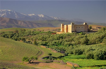 Kasbah Ominest and Atlas Mountain Near Marrakesh, Morocco Stock Photo - Rights-Managed, Code: 700-00087131