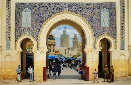 Bab Bou Jeloud Fez, Morocco Stock Photo - Rights-Managed, Code: 700-00087148