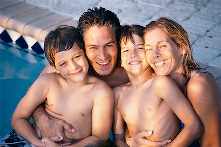 simsearch:700-00634106,k - Family in Swimming Pool Stock Photo - Rights-Managed, Code: 700-00087390