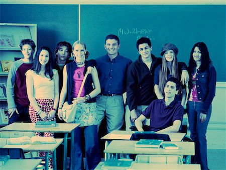 Students and Teacher in Classroom Stock Photo - Rights-Managed, Code: 700-00087937