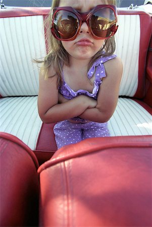 funny convertible car image - Girl in Classic Car Stock Photo - Rights-Managed, Code: 700-00088238