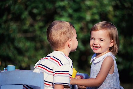 family tea time - Two Children Outdoors Stock Photo - Rights-Managed, Code: 700-00088828