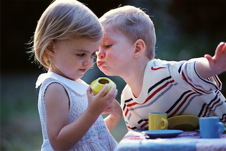 family tea time - Two Children Outdoors Stock Photo - Rights-Managed, Code: 700-00088829