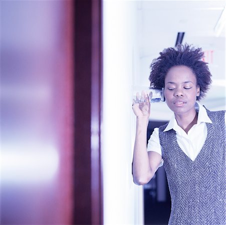 Businesswoman Eavesdropping Stock Photo - Rights-Managed, Code: 700-00088878