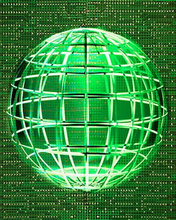 Wire Globe and Circuit Board Stock Photo - Rights-Managed, Code: 700-00089077