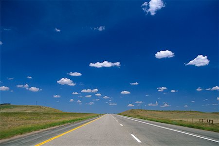 stati delle pianure - Open Road Fotografie stock - Rights-Managed, Codice: 700-00089162