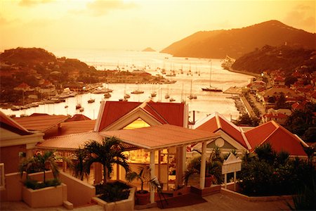 st barth - Cityscape and Bay St. Barts, French West Indies Stock Photo - Rights-Managed, Code: 700-00089216