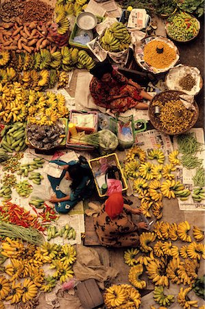 Overhead View of Women at Kota Bahru Market Malaysia Stock Photo - Rights-Managed, Code: 700-00080059