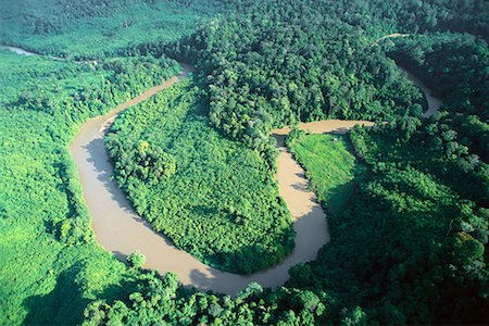 Vue aérienne du paysage et du fleuve Brunei Brunei Darussalam Photographie de stock - Rights-Managed, Code: 700-00080103