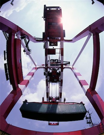 simsearch:700-03152690,k - Looking Up at Container on Crane Malaysia Stock Photo - Rights-Managed, Code: 700-00080119