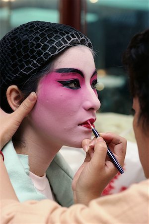 Actress Preparing for Performance Of Peking Opera at National Fushing Opera School, Taiwan Stock Photo - Rights-Managed, Code: 700-00080187