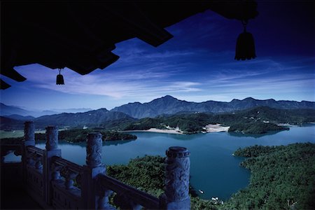 View from Pagoda of Filial Virtue at Sun Moon Lake, Taiwan Stock Photo - Rights-Managed, Code: 700-00080197