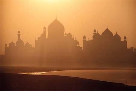sun rise in agra - Taj Mahal and Haze at Sunset Agra, India Stock Photo - Rights-Managed, Code: 700-00080211