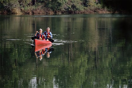 Mature Couple Canoeing Stock Photo - Rights-Managed, Code: 700-00080554