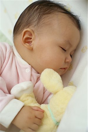 picture with a little girl and lamb - Close-Up of Baby Sleeping Stock Photo - Rights-Managed, Code: 700-00080615