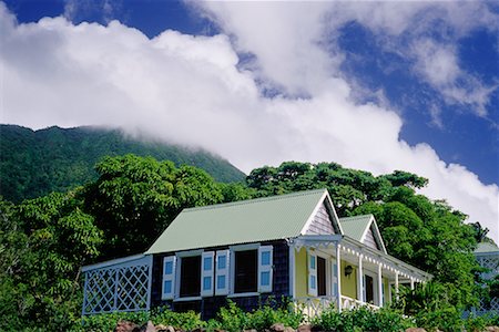 simsearch:700-00080625,k - Cottage, feuillage et Mont Nevis Nevis, West Indies Photographie de stock - Rights-Managed, Code: 700-00080649