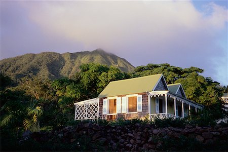 simsearch:700-00080625,k - Cottage, feuillage et Mont Nevis Nevis, West Indies Photographie de stock - Rights-Managed, Code: 700-00080650