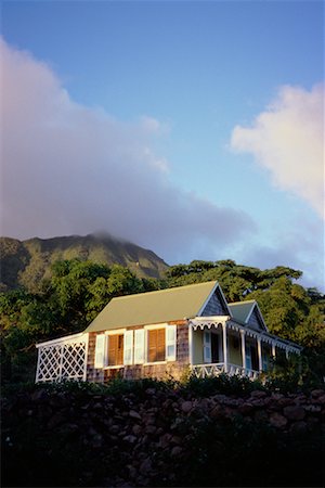 simsearch:700-00080625,k - Cottage, feuillage et Mont Nevis Nevis, West Indies Photographie de stock - Rights-Managed, Code: 700-00080651