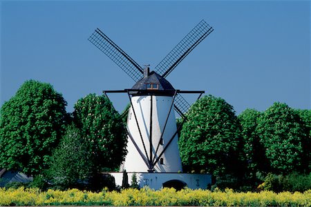simsearch:700-00182220,k - Windmill, Trees and Flowers, Germany Stock Photo - Rights-Managed, Code: 700-00081996