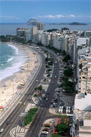 Avenue Atlantica an der Copacabana, Rio De Janeiro, Brasilien Stockbilder - Lizenzpflichtiges, Bildnummer: 700-00082060