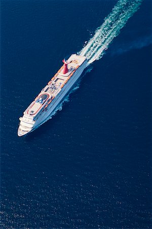 Aerial View of Cruise Ship Atlantic Ocean Stock Photo - Rights-Managed, Code: 700-00082546
