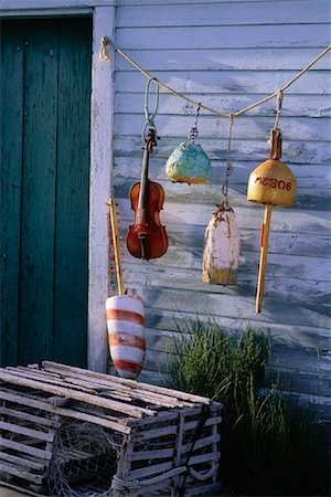 Buoys and Violin by House New England, USA Stock Photo - Rights-Managed, Code: 700-00082913