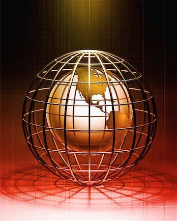 Globe in Wire Sphere North and South America Stock Photo - Rights-Managed, Code: 700-00083049