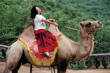 Female Tourist Riding Camel China Stock Photo - Rights-Managed, Code: 700-00083181