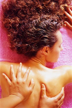 simsearch:700-00087311,k - Woman Having Back Massaged Foto de stock - Con derechos protegidos, Código: 700-00083754