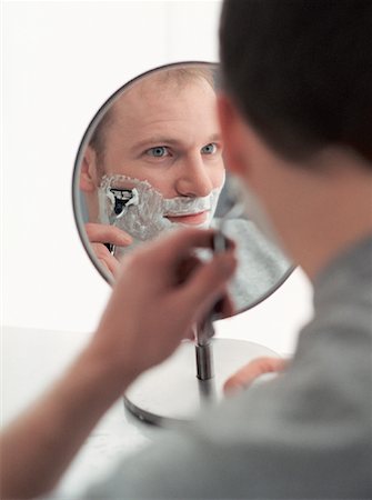 simsearch:700-00199902,k - Man Shaving in Mirror Stock Photo - Rights-Managed, Code: 700-00083919