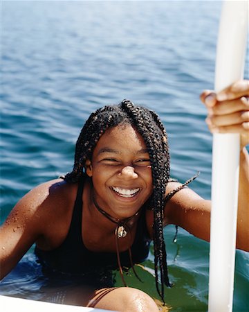 Girl in Lake Stock Photo - Rights-Managed, Code: 700-00094137