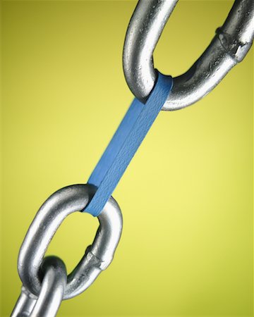 Chain with Rubber Band as Link Stock Photo - Rights-Managed, Code: 700-00094596