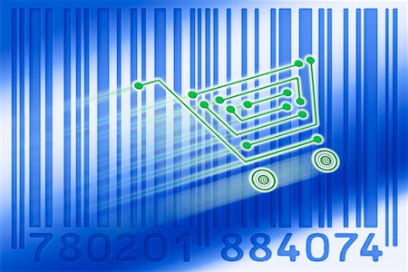simsearch:700-00040014,k - Shopping Cart and UPC Code Stock Photo - Rights-Managed, Code: 700-00095028