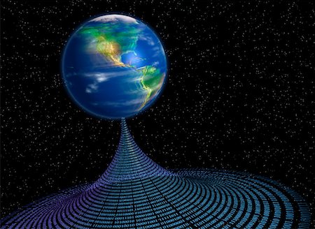 simsearch:700-00080718,k - Earth Spinning on Vortex of Data Foto de stock - Direito Controlado, Número: 700-00095861